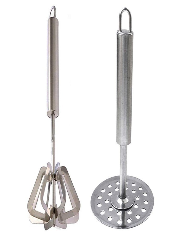 Oc9 Stainless Steel Mathani/Hand Blender/Ravai & Potato Masher/Pav Bhaji Masher/Vegetable Masher for Kitchen Tool Set - Image 1